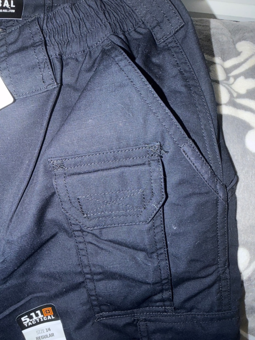 5.11 Tactical Women's Navy Cargo Pants with Utility Pockets - Picture 6 of 10